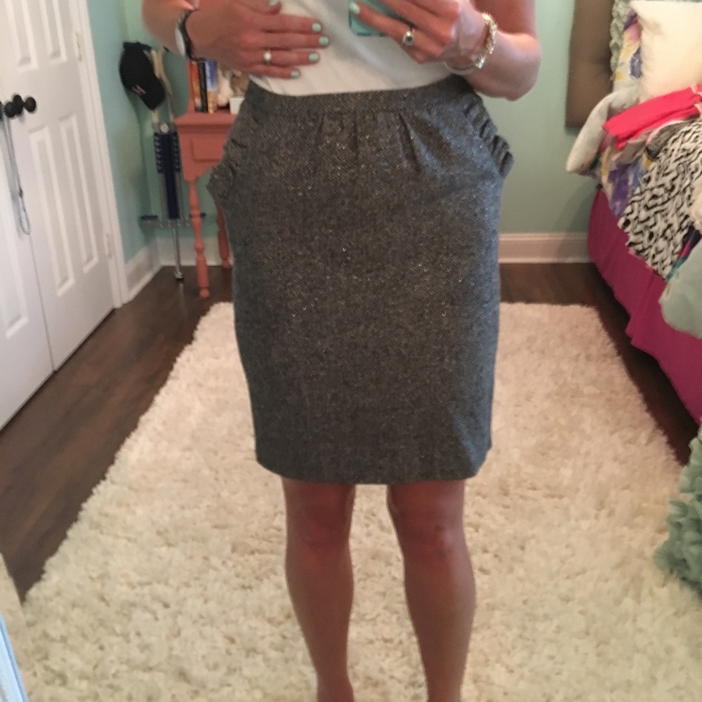Anthropologie Wool Pencil Skirt